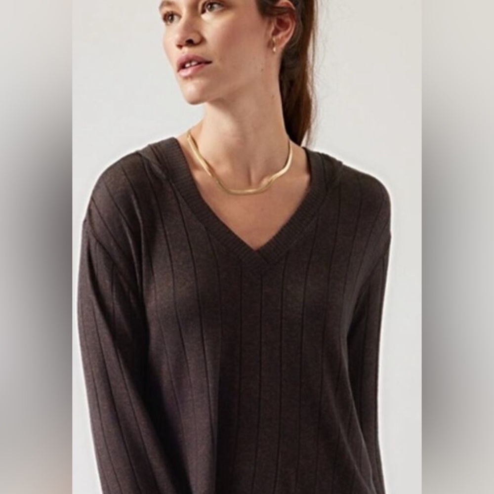 Athleta Harmony Pose Hoodie in Mahogany Heather‎ SZ M